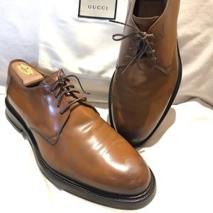 Gucci Men’s Hand Burnished Laced Oxford